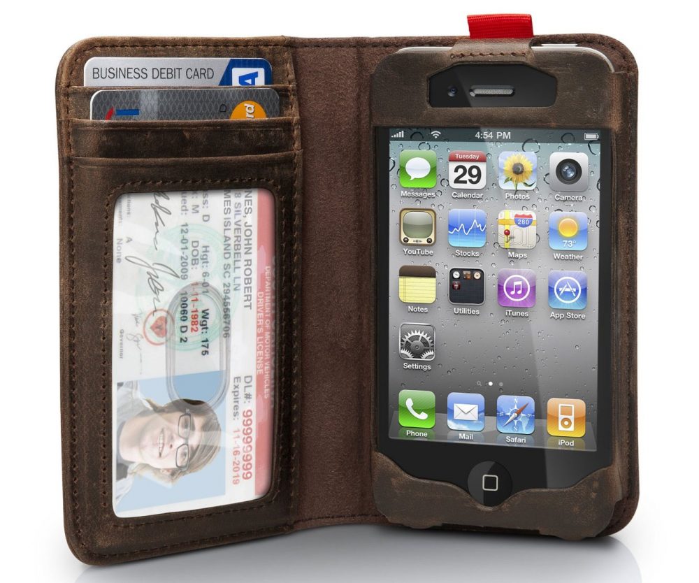 Iphone Leather Book Case 1